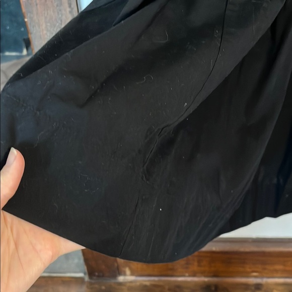 Cotton Poplin Black Drop Waist Skirt - Picture 4 of 4